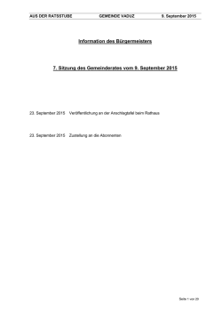 3. Sitzung vom 15. März 2011