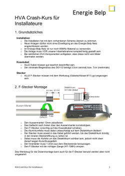 HVA Crash-Kurs f&uuml;r Installateure