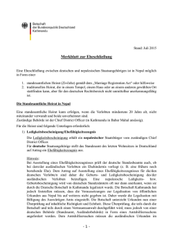 Merkblatt zur Eheschlie&szlig;ung - Deutsche Botschaft Kathmandu