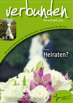 Heiraten? - Evangelische Kirchengemeinde Wissen
