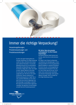 Immer die richtige Verpackung!