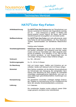 HATO Color Key-Farben - bei A. Haussmann Theaterbedarf