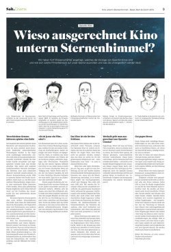 Wieso ausgerechnet Kino unterm Sternenhimmel?