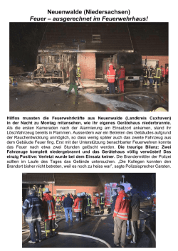 Feuer &ndash; ausgerechnet im Feuerwehrhaus!