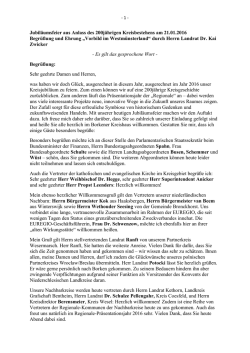 Gru&szlig;wort - Landrat Dr. Kai Zwicker