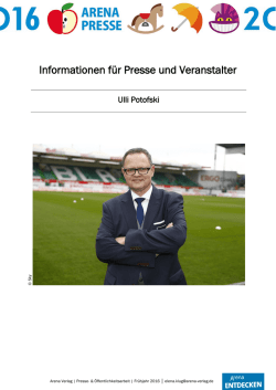 Informationen f&uuml;r Presse und Veranstalter