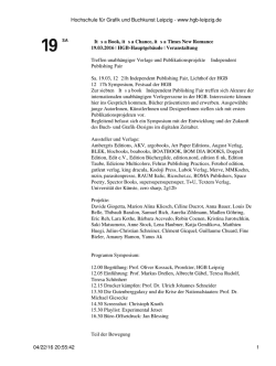 Hochschule f&uuml;r Grafik und Buchkunst Leipzig - www.hgb