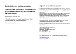 Solidarität muss praktisch werden! Unterstützen Sie konkret und