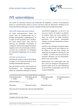 IVE unterst&uuml;tzen