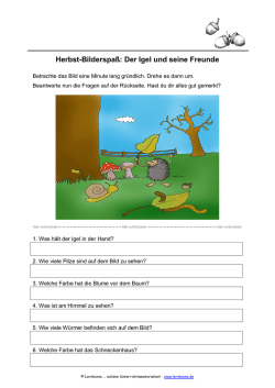 Herbst-Bilderspa&szlig;: Der Igel und seine Freunde