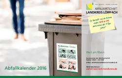 Abfallkalender - Weil am Rhein - Abfallwirtschaft Landkreis L&ouml;rrach