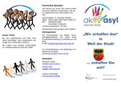 Informationen - Arbeitskreis Asyl Weil der Stadt