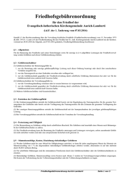 Friedhofsgebührenordnung