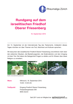 Rundgang auf dem israelitischen Friedhof Oberer Friesenberg