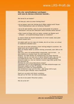Die vier verschiedenen Lerntypen - LRS-Profi-Blog