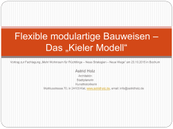 Das „Kieler Modell“ - Bündnis für Wohnen NRW