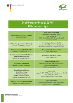 Drei-Partner-Modell (3PM) Rahmenverträge