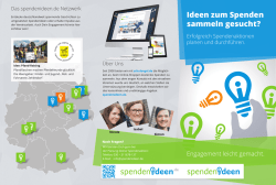 Ideen zum Spenden sammeln gesucht?
