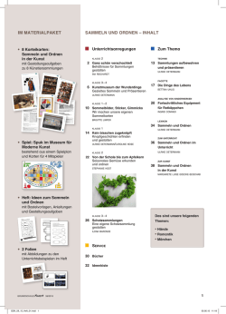 im materialpaket sammeln und ordnen &ndash; inhalt im