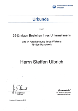 Herrn Steffen Ulbrich