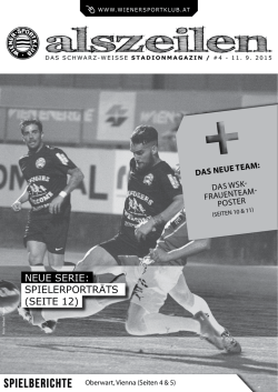 NEUE SERIE: SPIELERPORTRÄTS (SEITE 12)