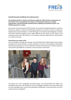Eine zukunftsweisende Ausbildung mit London