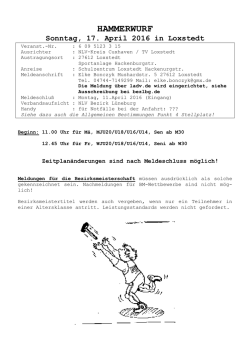 Hammer Loxstedt - NLV Bezirk L&uuml;neburg