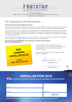 UNFALLAKTION 2015 - Versicherungsbüro HAMMER