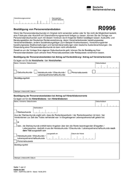 des Formulars "Best&auml;tigung von Personenstandsdaten"