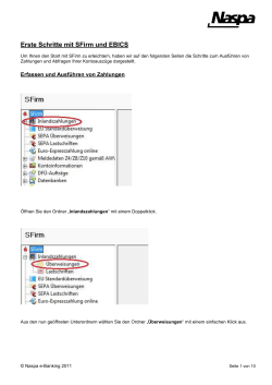 Erste Schritte mit EBICS