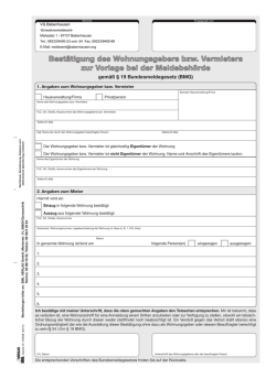 Best&auml;tigung des Wohnungsgebers bzw