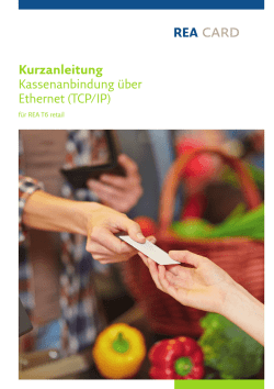 Kurzanleitung Kassenanbindung &uuml;ber Ethernet (TCP/IP)