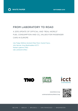 From laboratory to road: A 2015 update of official and “real