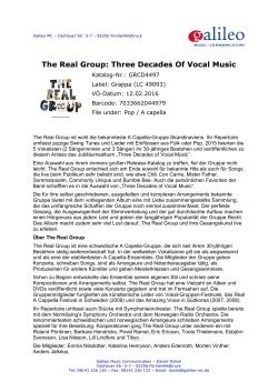 The Real Group: Three Decades Of Vocal Music