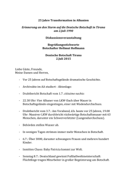 Gru&szlig;wort von Botschafter Hoffmann bei der Veranstaltung zur
