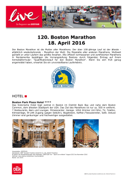 DERTOUR Programm Boston Marathon 2016