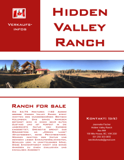 Ranch for sale - hiddenvalleybb.ca