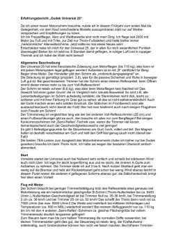 Erfahrungsbericht „Dudek Universal 25“