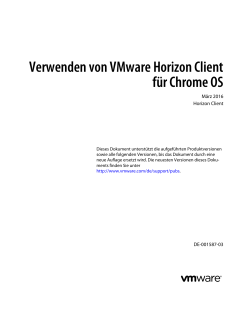 Verwenden von VMware Horizon Client für Chrome OS