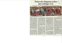 Schon die Jüngsten trafen ßN/i
