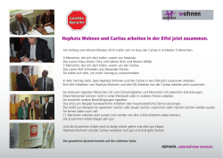 Hephata Wohnen & Caritas sind in der Eifel jetzt ein Team!