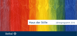 Haus der Stille - Stiftungen Sarepta | Nazareth