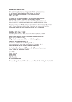 Info - Whisky Time Frankfurt