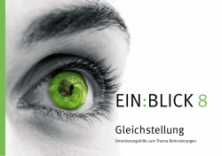 Einblick Heft 8 Gleichstellung