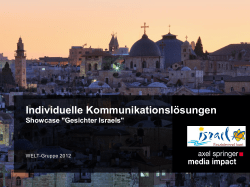 Individuelle Kommunikationslösungen Showcase "Gesichter Israels"