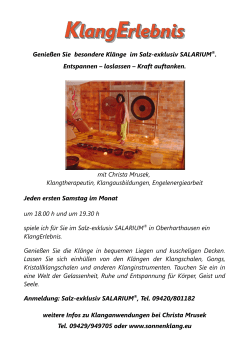 Klangschalenerlebnis