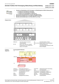 Anwendungsblatt CEN003 Zentrale Funktion HLK