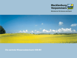 Die zentrale Wissensdatenbank KIM.MV
