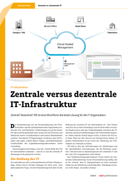 Zentrale versus dezentrale IT-Infrastruktur