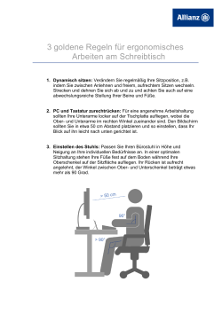 3 goldene Regeln für ergonomisches Arbeiten am Schreibtisch